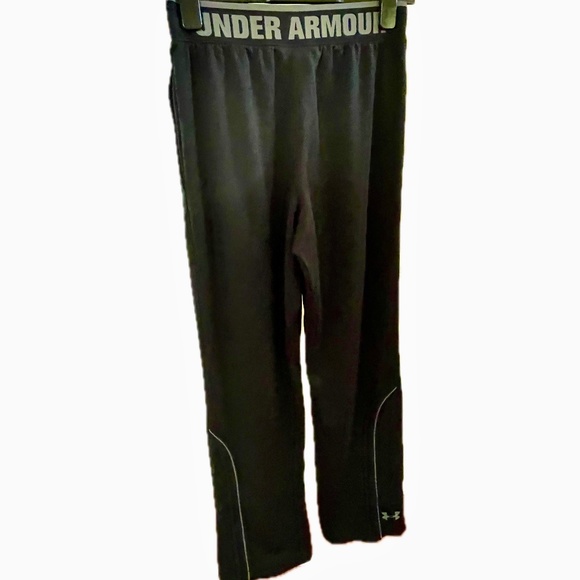 Under Armor Men Black / Gray trim Basketball Athletic Polyester Pants Bottoms M - Picture 1 of 13